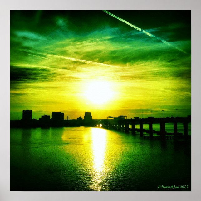 Poster Jacksonville Skylines (Devant)