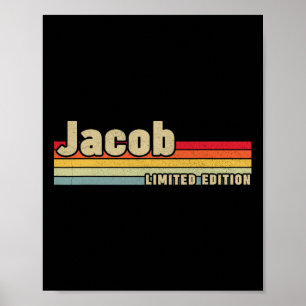 Poster Jacob Nom Cadeau Anniversaire Personnalisé Funny C