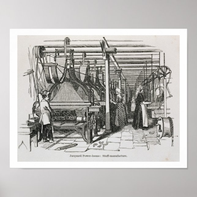 Poster Jacquard Power Looms (gravure) (Devant)