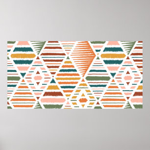 Poster Jacquard tribal ethnique Motif sans âme. Tradition