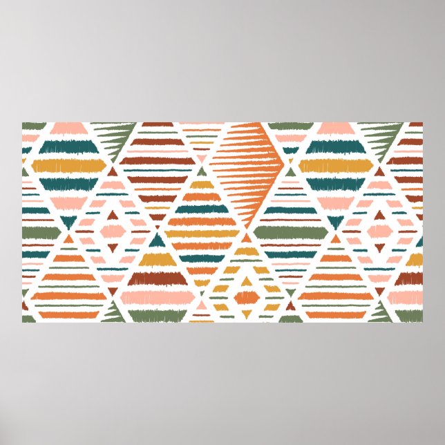 Poster Jacquard tribal ethnique Motif sans âme. Tradition (Devant)