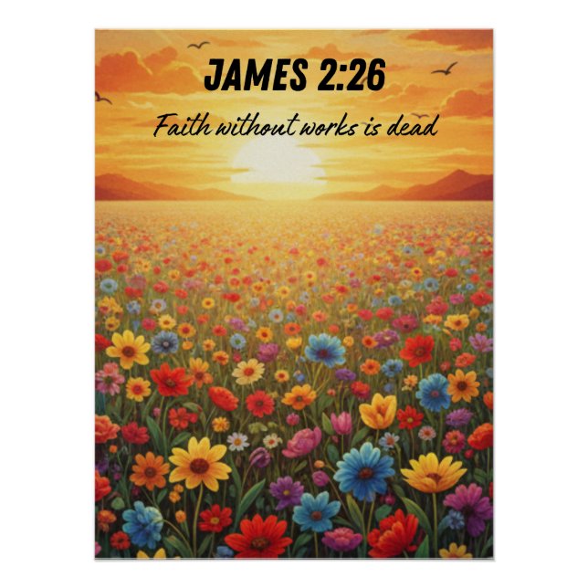 Poster JACQUES 2:26 Champ de Fleurs (Devant)