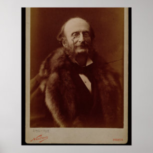 Poster Jacques Offenbach (1819-80), compositeur allemand,