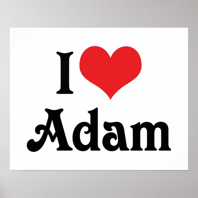 Poster J'adore Adam (Devant)