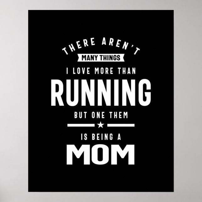 Poster J'adore courir. J'aime être une maman (Devant)