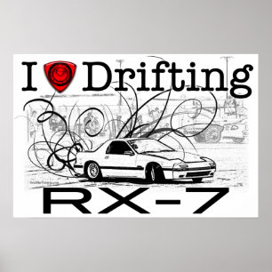 Poster J'adore dériver RX-7