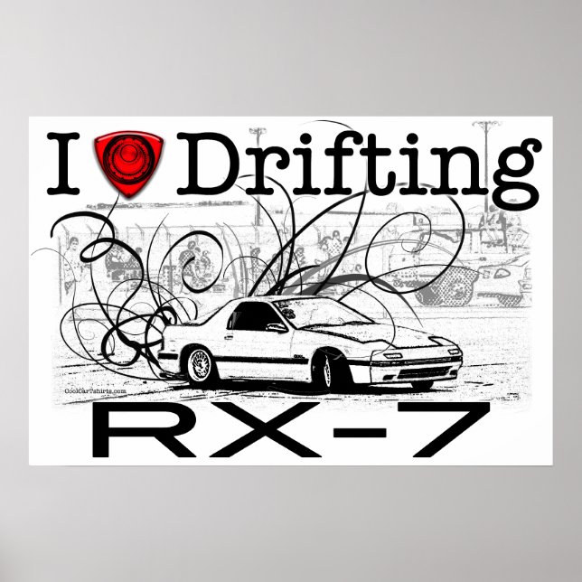 Poster J'adore dériver RX-7 (Devant)