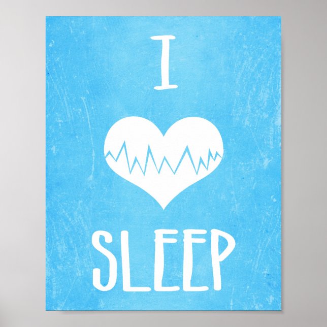 Poster J'adore dormir (Devant)
