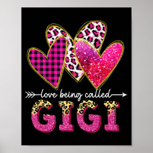Poster J'adore être appelée gigi grand-mère valentine fêt