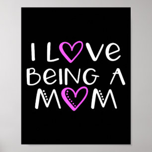 Poster J'adore être une maman mignonne cool J'adore être