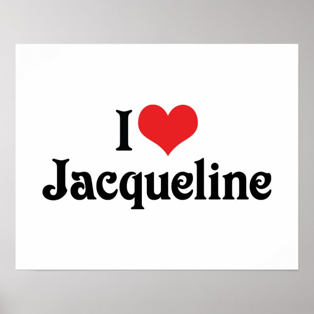Poster J'adore Jacqueline (Devant)