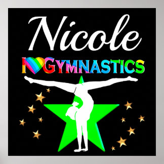 POSTER J'ADORE LA GYMNASTIQUE CUSTOMISÉE CONCEPTION