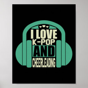 Poster J'adore la K-pop et les cheerleaders