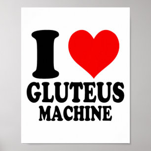 Poster J'adore la machine fessiers