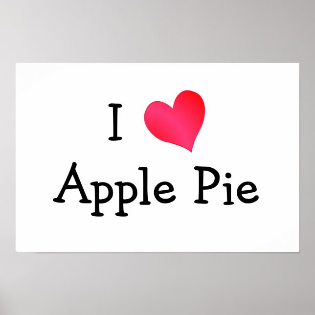 Poster J'adore la tarte aux pommes (Devant)