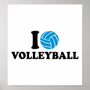 Poster J'adore le volleyball