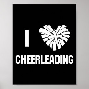 Poster J'adore l'entraîneur de cheerleading