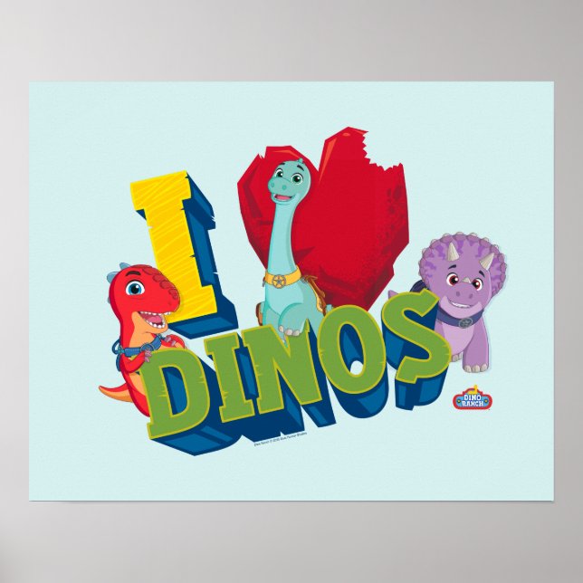 Poster J'adore les dinos | Dino Ranch (Devant)