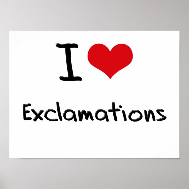 Poster J'adore les Exclamations (Devant)