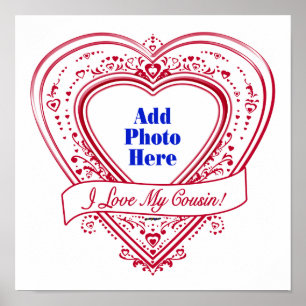 Poster J'adore mon cousin ! Photo Red Hearts