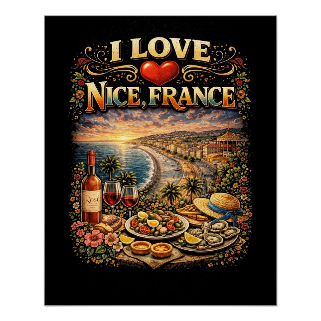 Poster J'adore Nice (Devant)