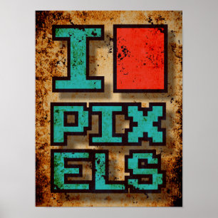 Poster J'adore Pixel