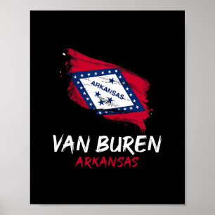 Poster J'adore Van Buren Arkansas Splatter Trip Vacances