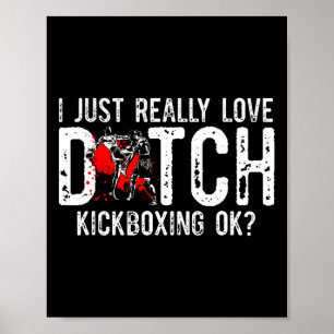 Poster J'adore vraiment l'art martial Muay Thai Kickboxin