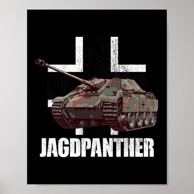Poster Jagdpanther Chasse Panther Allemand Détroyer de ré (Devant)