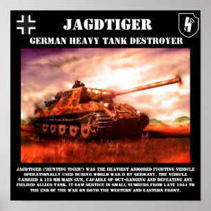 Poster Jagdtiger Allemand Tank Destroyer