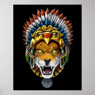 Poster Jaguar, guerrier aztèque