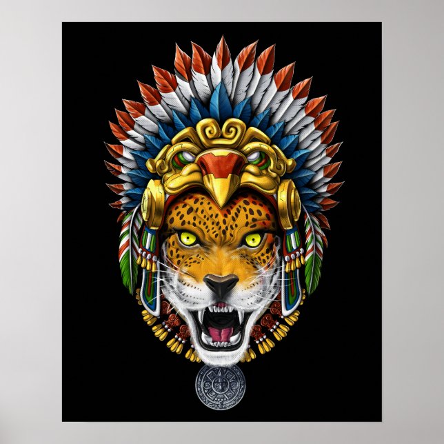 Poster Jaguar, guerrier aztèque (Devant)