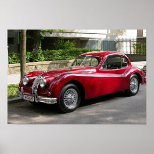 Poster Jaguar XK 120 FHC