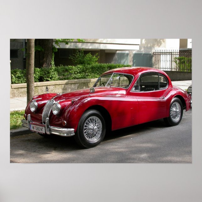 Poster Jaguar XK 120 FHC (Devant)
