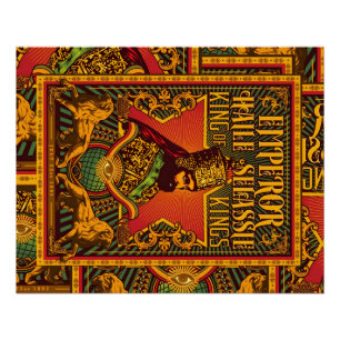 Poster Jah Rastafari Selassie Rasta Reggae Afrika Racines