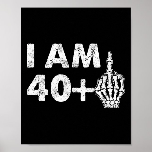 Poster J'ai 41 ans Fun Skeleton Middle Fun 41st B (Devant)
