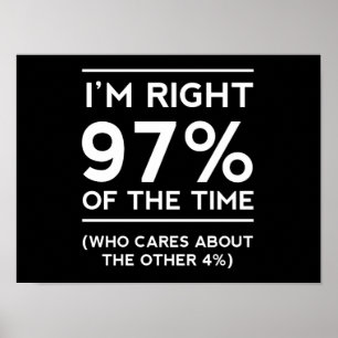 Poster J'ai 97% ans droit du temps