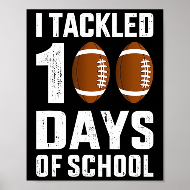 Poster J'ai abordé 100 jours école 100e jour de football  (Devant)