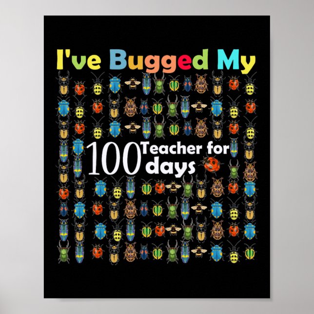 Poster J'Ai Baché Mon Enseignant Pour 100 Jours De Cadeau (Devant)