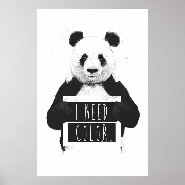 Poster J'ai besoin de couleur (Devant)