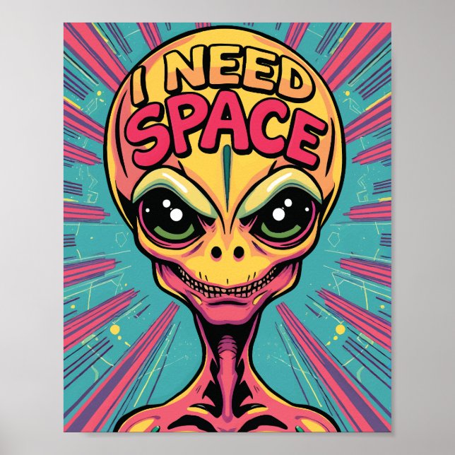 Poster J'ai besoin d'un Alien spatial (Devant)