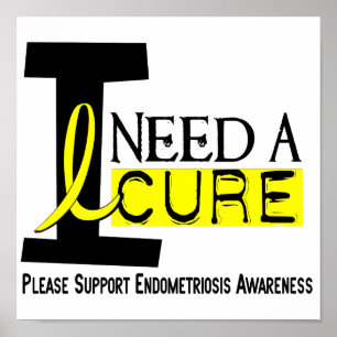 Poster J'Ai Besoin D'Une Endometriose Cure 1