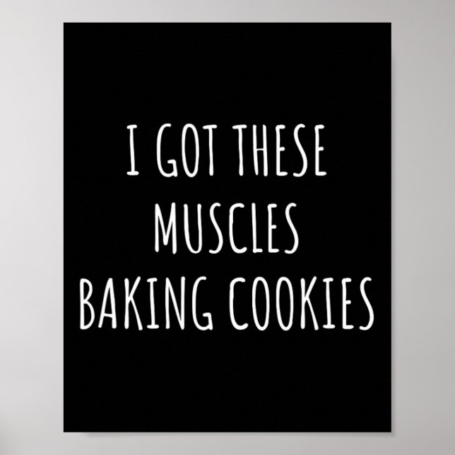 Poster J'Ai Ces Muscles Baking Cookies Baker Maman Gym Y (Devant)