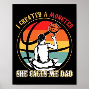 Poster J'Ai Créé Un Monstre Qu'Elle M'Appelle Papa Bysket