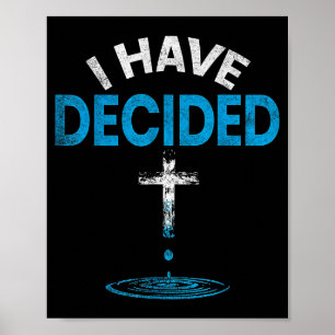Poster J'ai décidé de suivre Jésus Baptême chrétien M