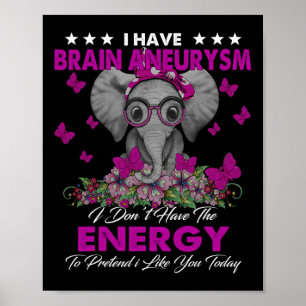 Poster J'Ai Des Cadeaux De Sensibilisation À L'Anévrisme