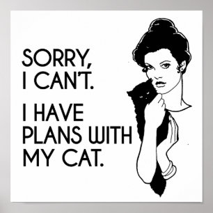 Poster J'ai des plans avec mon chat