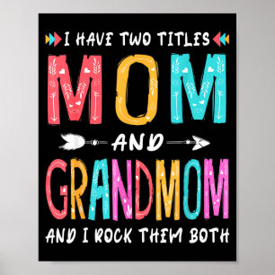 Poster J'ai deux titres maman et grand-mère