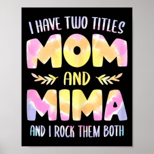 Poster J'ai deux titres maman et mima grand-mère fête des