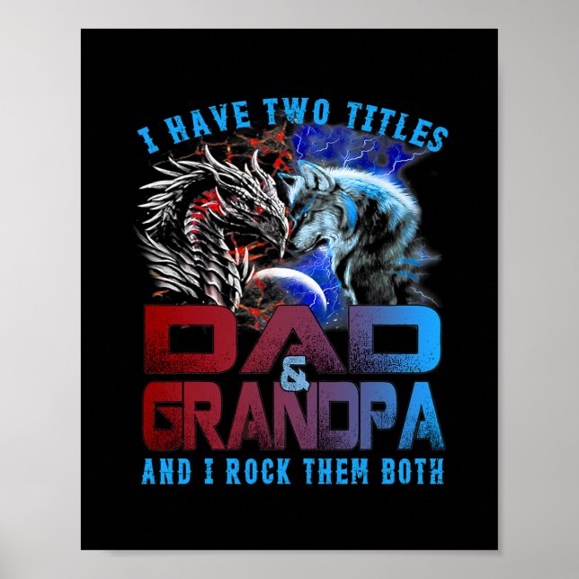 Poster J'Ai Deux Titres Papa Et Grand-Père Wolf Dragon (Devant)